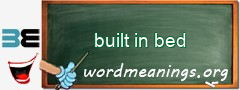 WordMeaning blackboard for built in bed